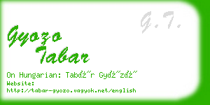 gyozo tabar business card